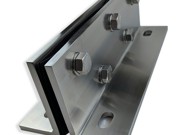 Structural Glass Fin Hanger Bracket - 450mm Long - Satin Stainless Steel